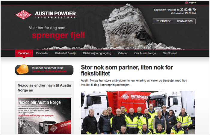 Austin Norge webdesign